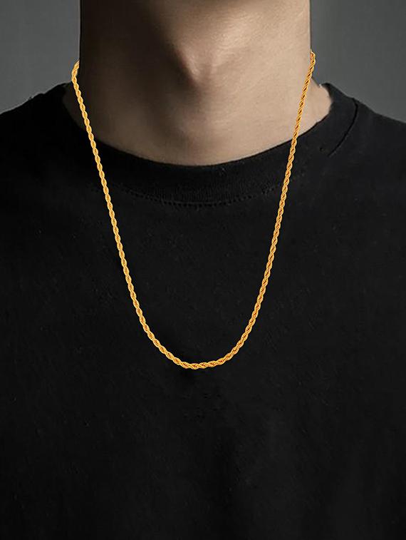 gold plated chain necklace - 18637403 - Standard Image - 4