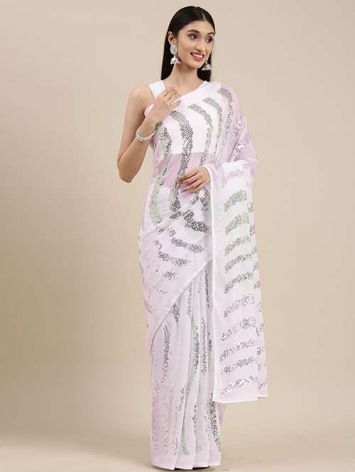 women's embellished saree - 18643025 - Very Small Image - 1