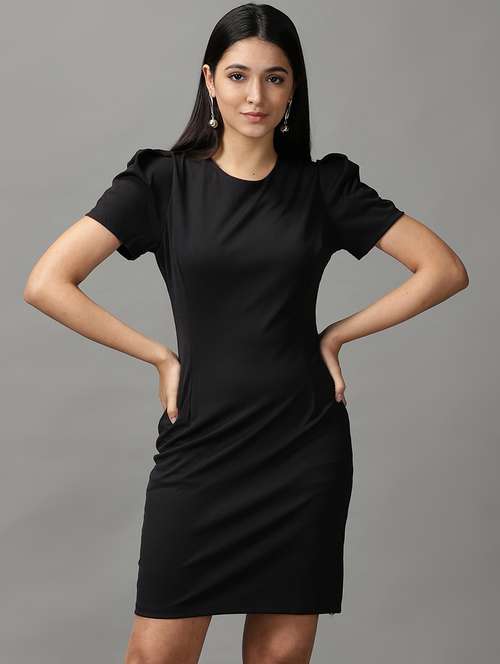 women's bodycon solid dress - 18658982 - Very Small Image - 1