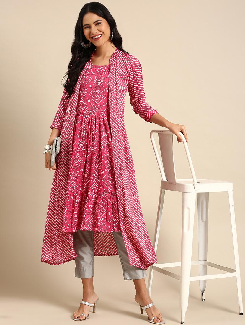 women's kurta with jacket kurta - 18682989 - Zoom Image - 2