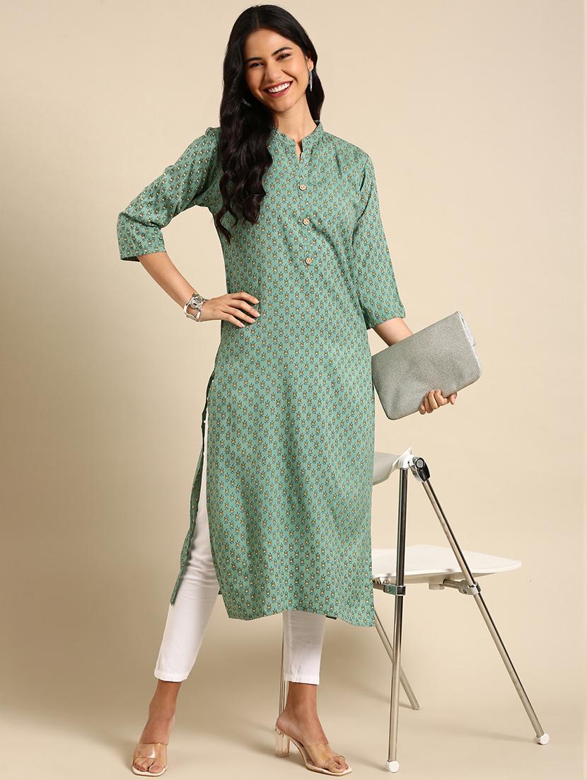 women's straight kurta - 18683008 - Standard Image - 2