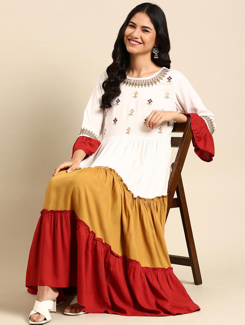 women's tiered kurta - 18683055 - Standard Image - 2