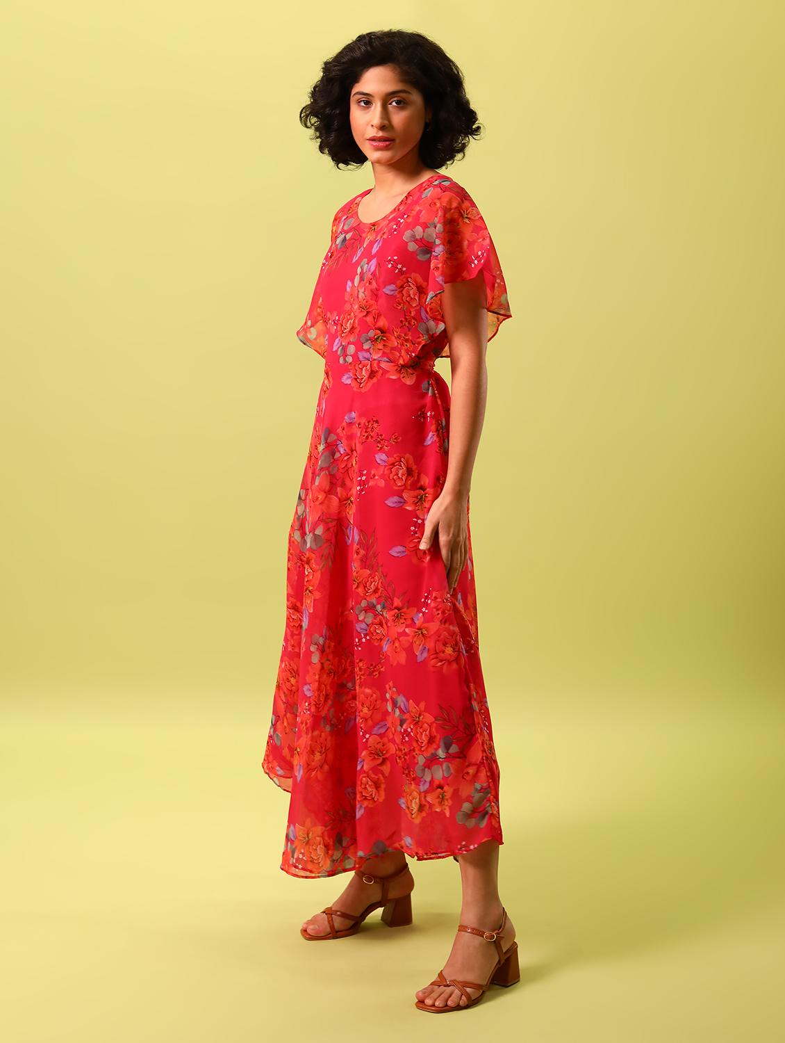 women's ruffle floral dress - 18736066 - Standard Image - 2