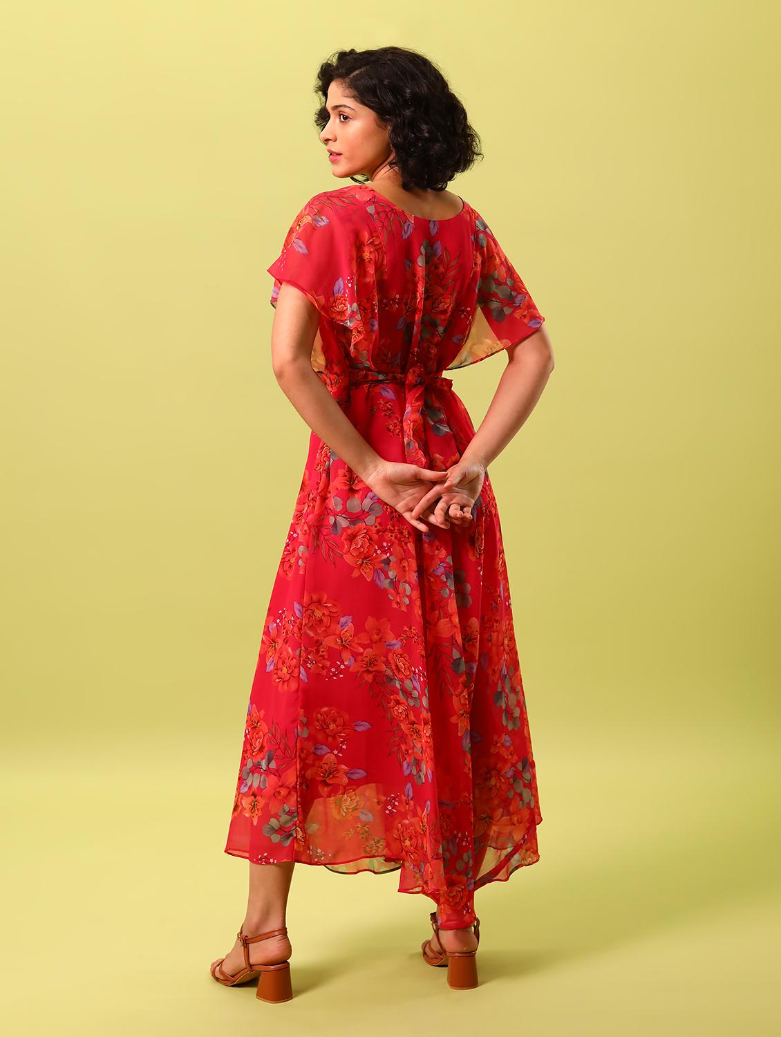 women's ruffle floral dress - 18736066 - Zoom Image - 3