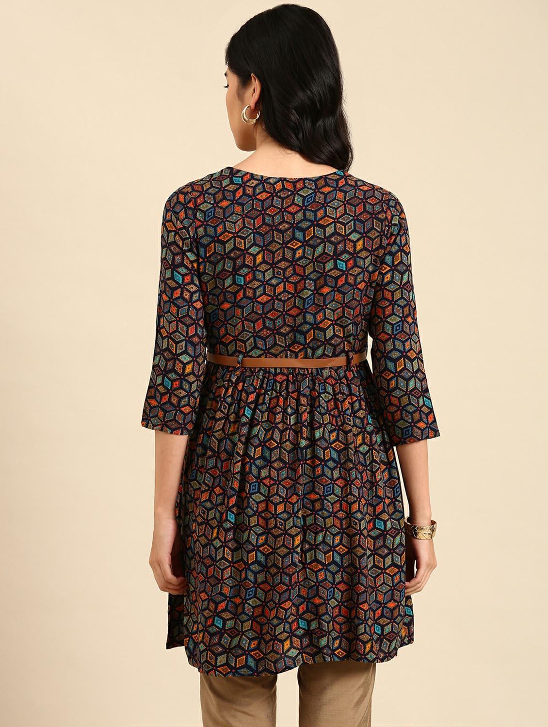 women's flared kurta - 18736682 - Standard Image - 2
