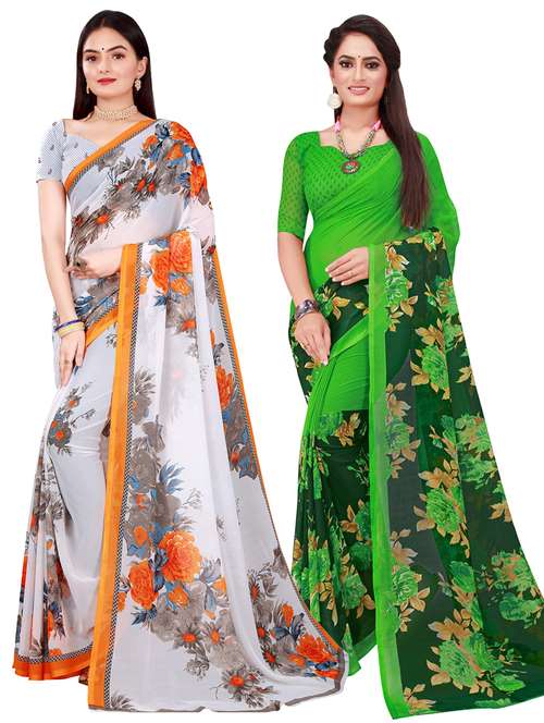women's saree combo with blouse - 18741077 - Very Small Image - 1