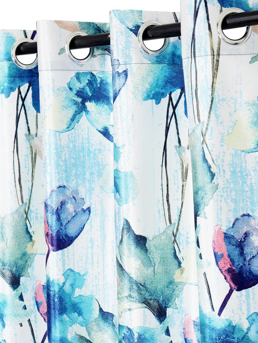 home sizzler abstract flower polyester semi-transparent curtains - 18743653 - Zoom Image - 3