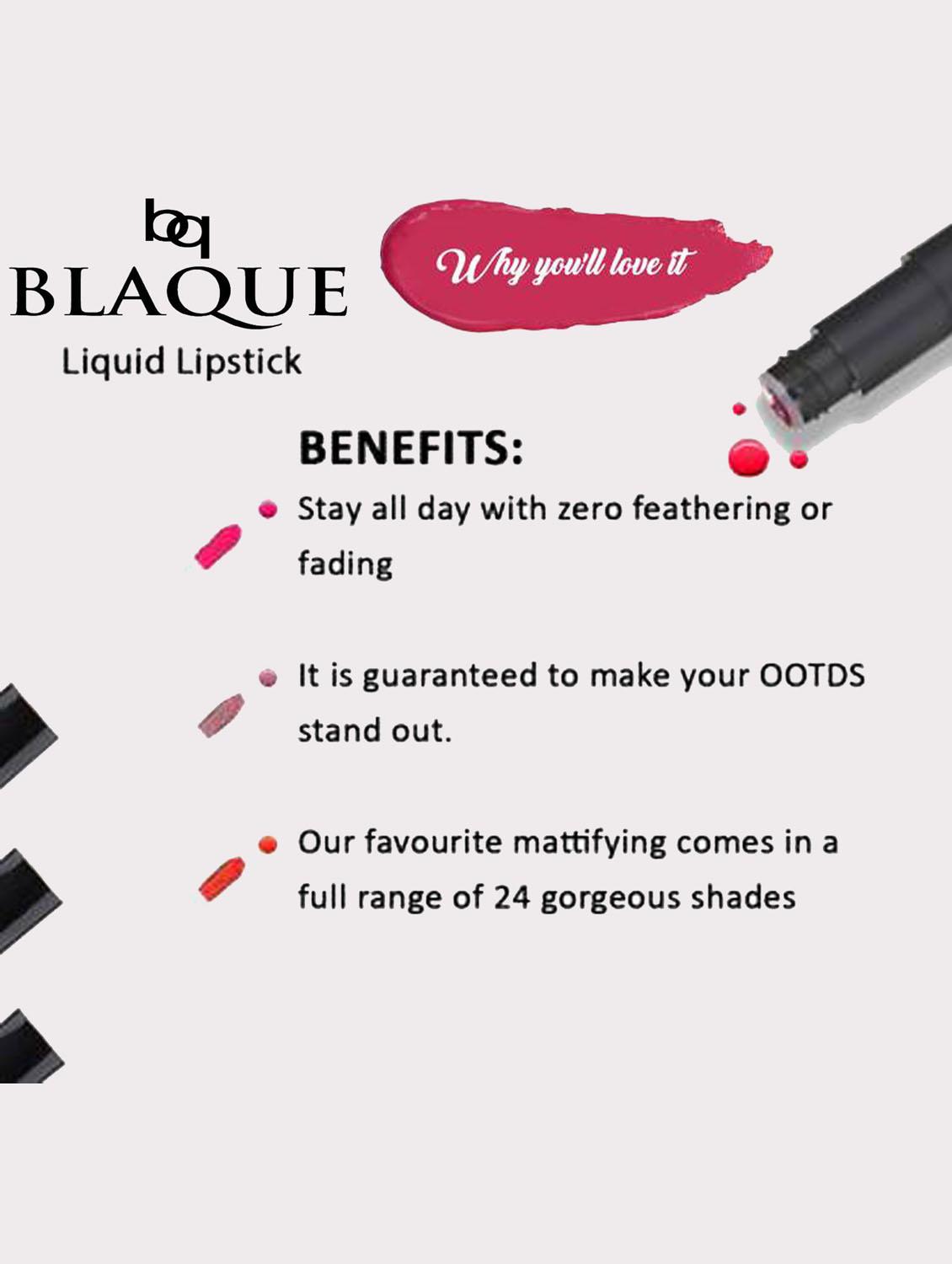 matte liquid lip gloss combo of 2 lipstick # 101-109 - 18767374 - Zoom Image - 2