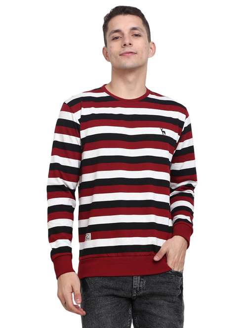 men striped long sleeve regular fit sweatshirt - 18823179 - Very Small Image - 1