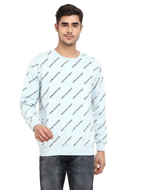 men typographic long sleeve regular fit sweatshirt - 18823246 - Very Small Image - 1