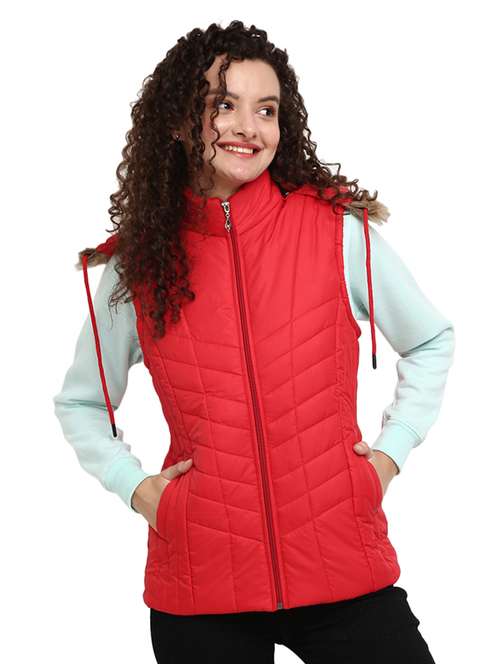 women solid long sleeve quilted jacket  - 18844582 - Very Small Image - 1