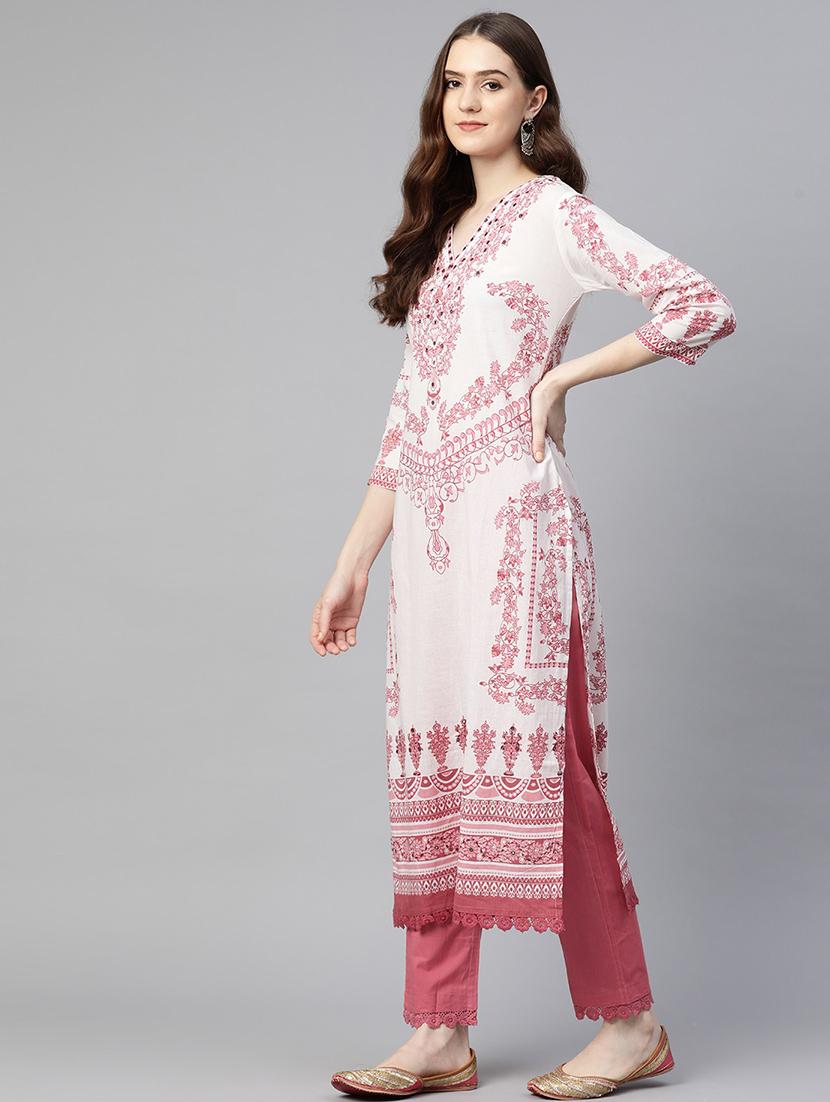 printed kurta pant set - 18847899 - Standard Image - 2