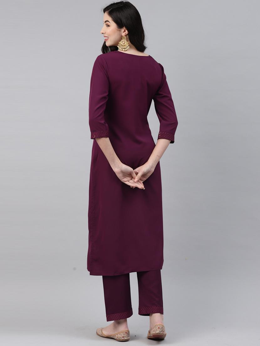 sequin kurta set - 18876517 - Zoom Image - 3