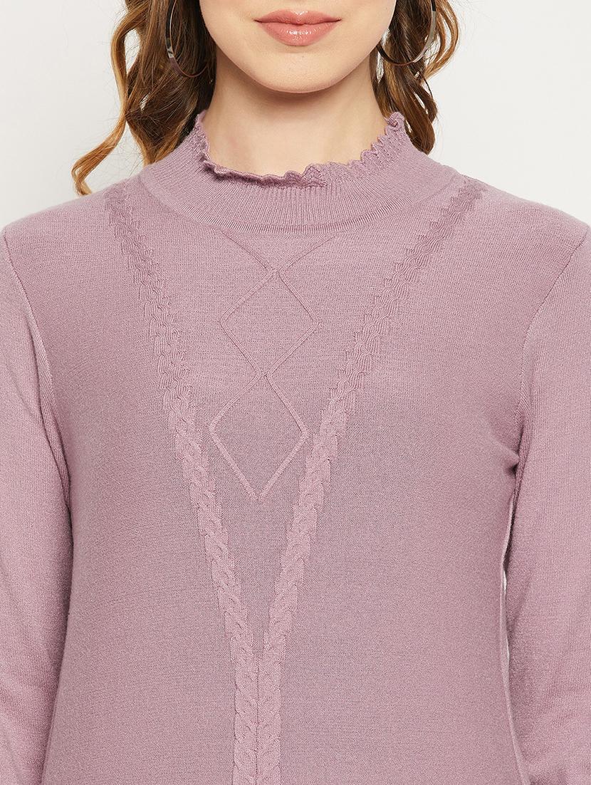 women long sleeves self design pullover - 18881382 - Zoom Image - 5