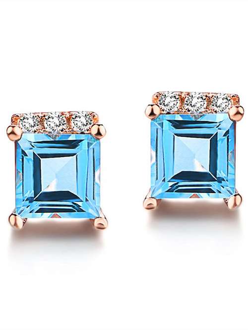 blue colored copper other earring - 18910361 - Very Small Image - 1