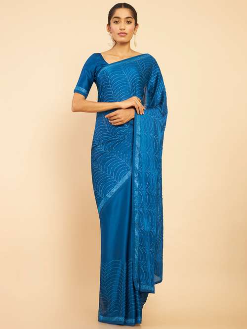 women's embellished saree - 18932956 - Very Small Image - 1