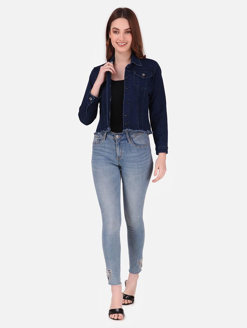 dark blue denim summer jacket - 19082741 - Standard Image - 3
