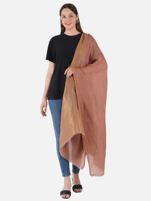 women's self design print stole - 19082852 - Very Small Image - 1