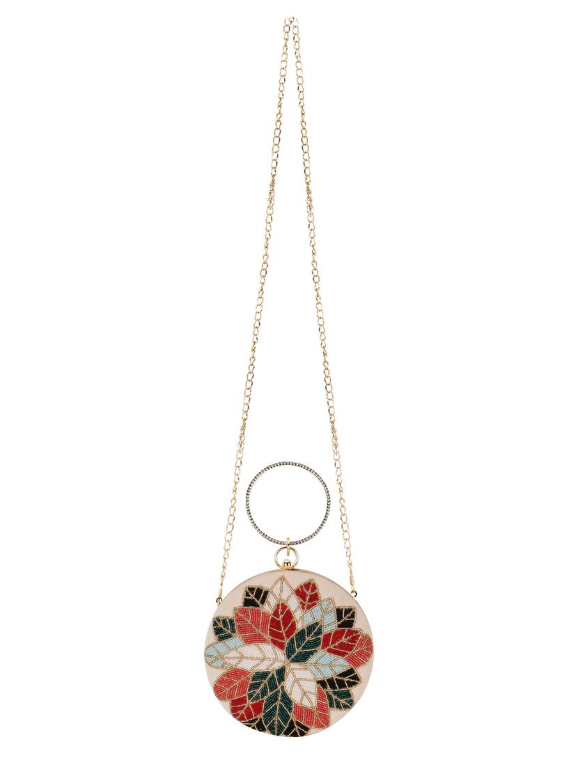 multi colored velvet box clutch - 19088641 - Standard Image - 5