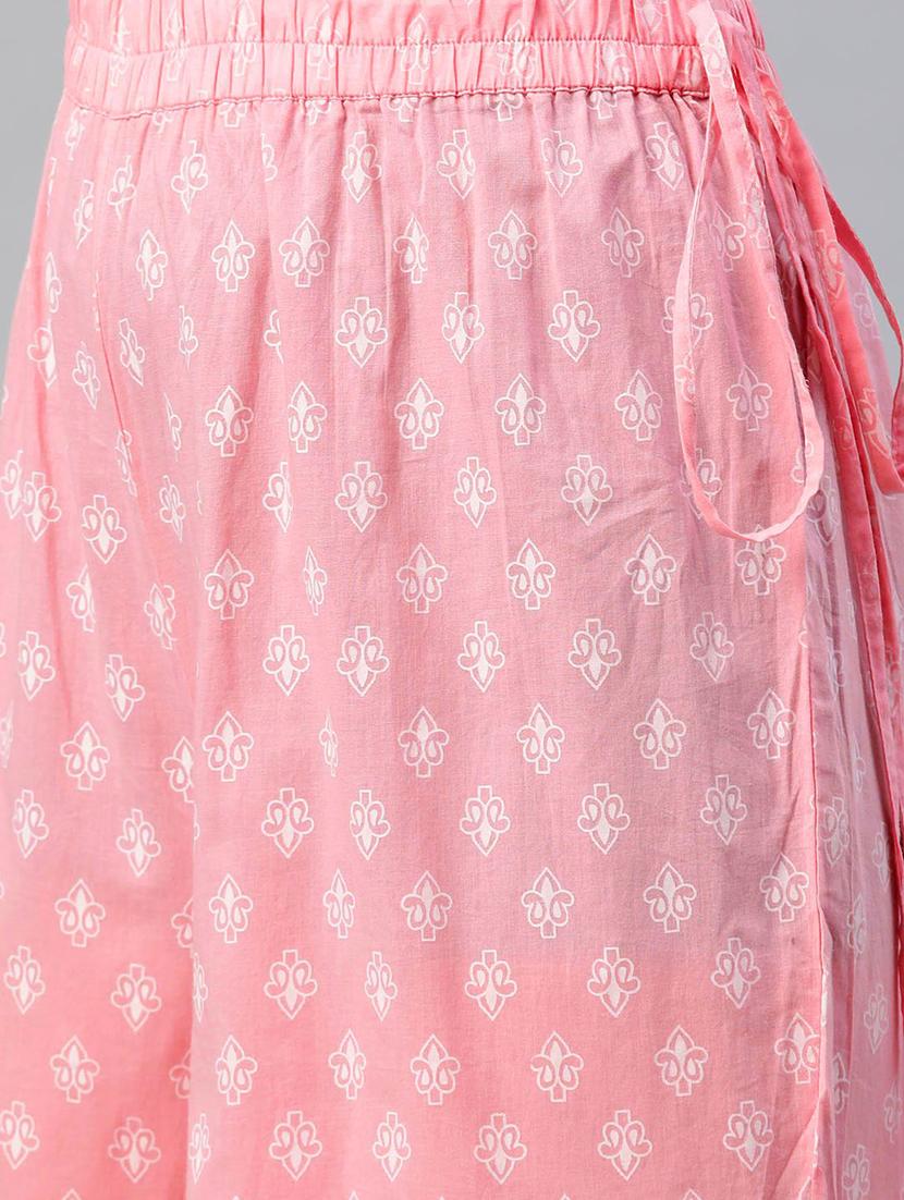 pink printed kurta sharara set - 19089678 - Zoom Image - 3