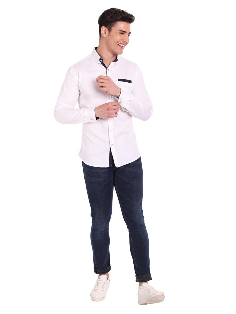 mens solid casual shirt - 19119483 - Zoom Image - 8