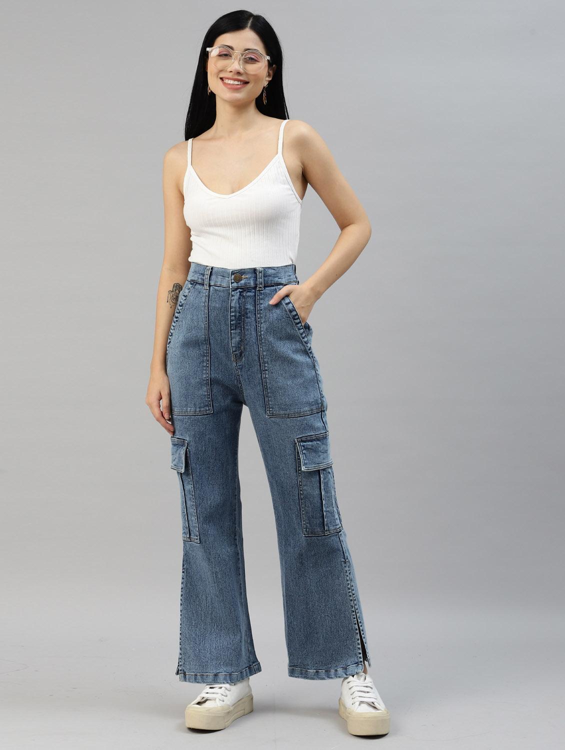 women's high rise solid cargo - 19133790 - Zoom Image - 3