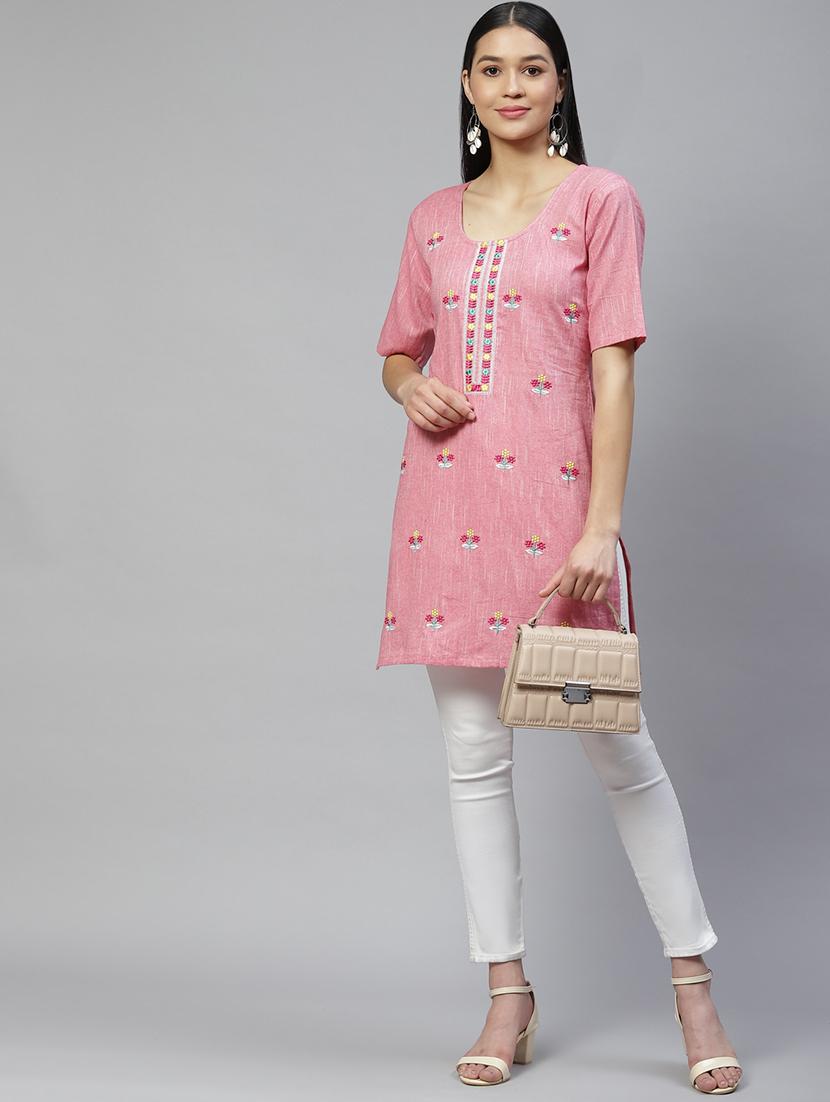 pink printed a-line tunic - 19138475 - Zoom Image - 3