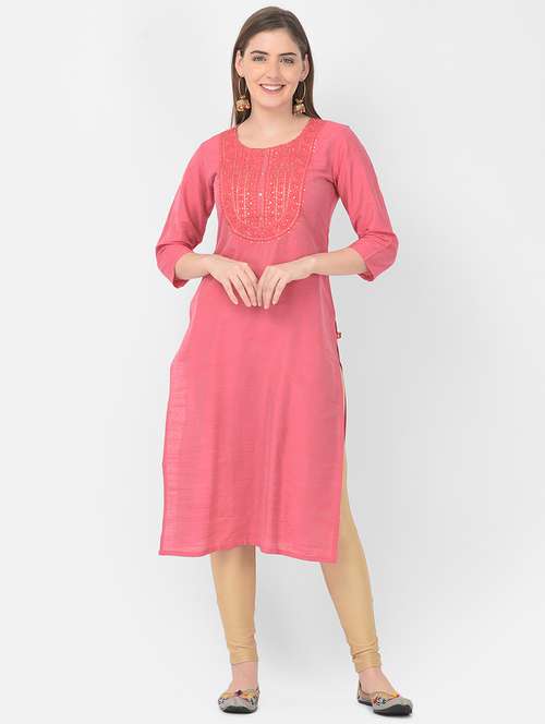 women's straight kurta - 19154658 - Very Small Image - 1