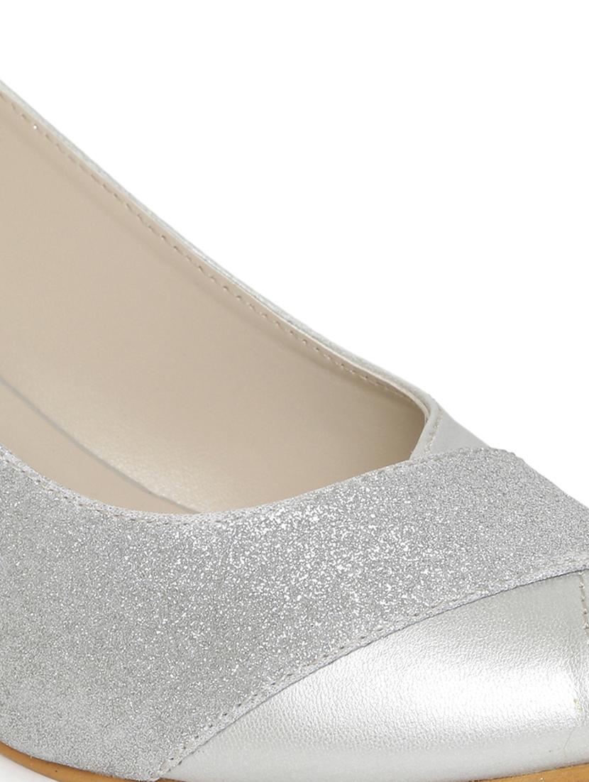 silver synthetic back strap sandals - 19163599 - Zoom Image - 5