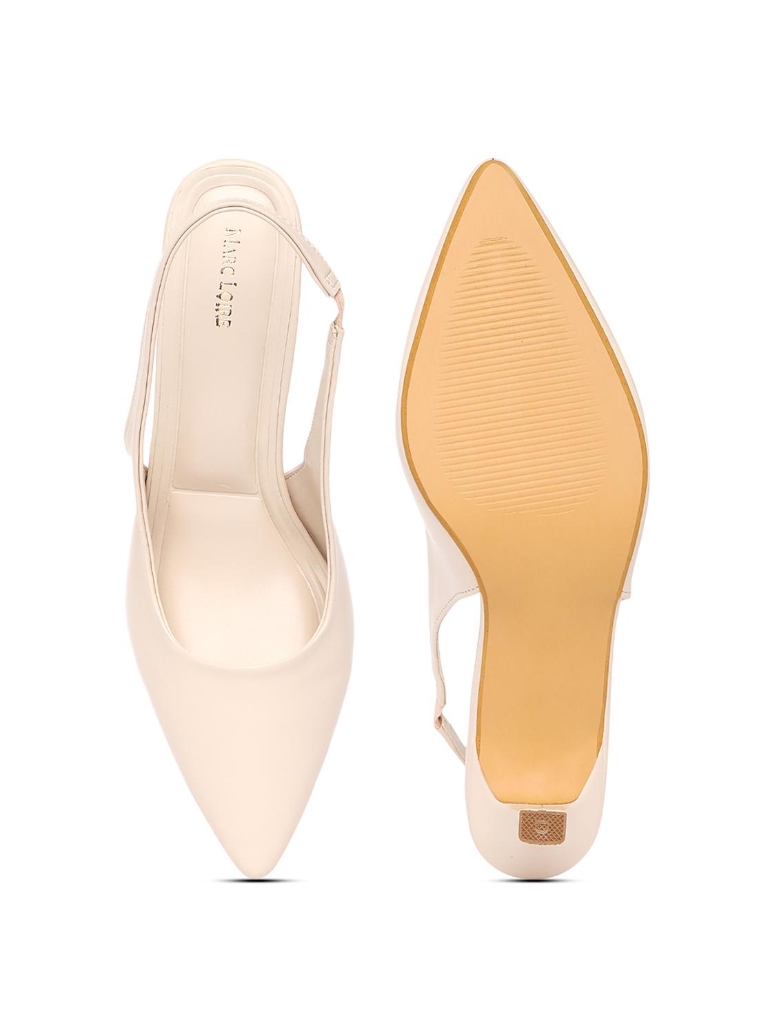 beige synthetic back strap sandals - 19163747 - Zoom Image - 5