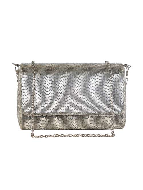 silver silk regular clutch - 19225424 - Very Small Image - 1