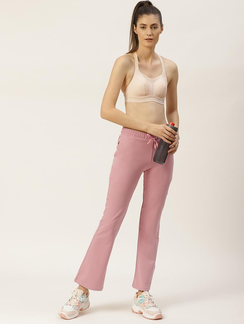 pink solid track pant - 19285116 - Standard Image - 3