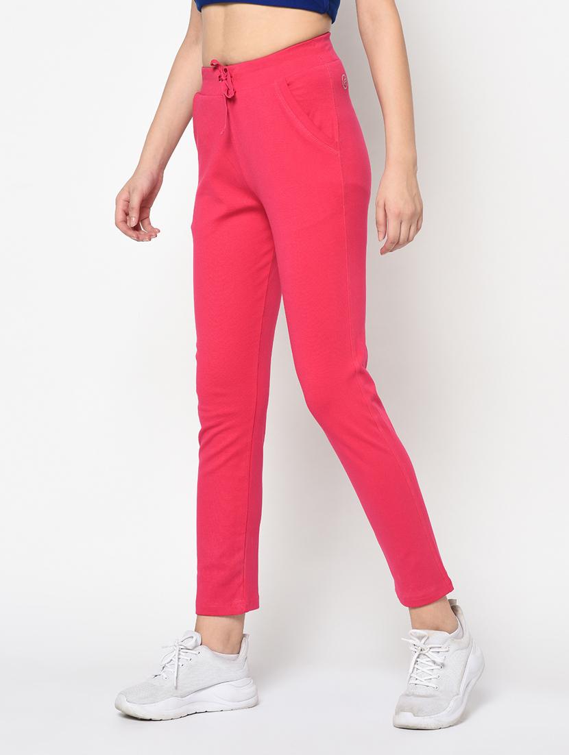 mid rise solid block track pant - 19285155 - Zoom Image - 2