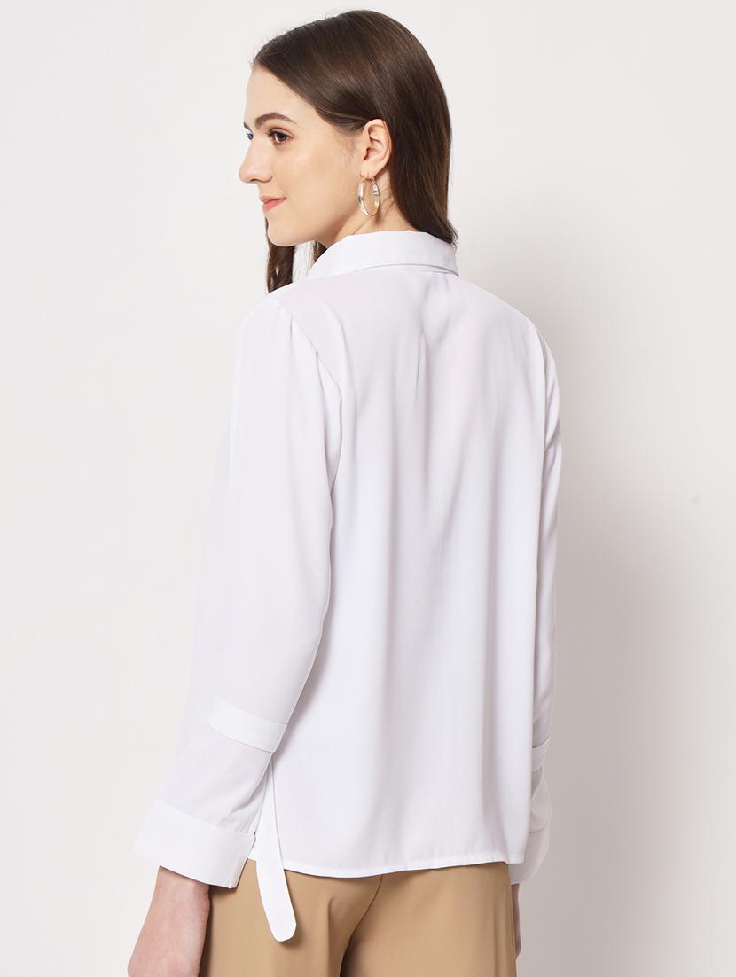 white solid regular shirt - 19287397 - Zoom Image - 2