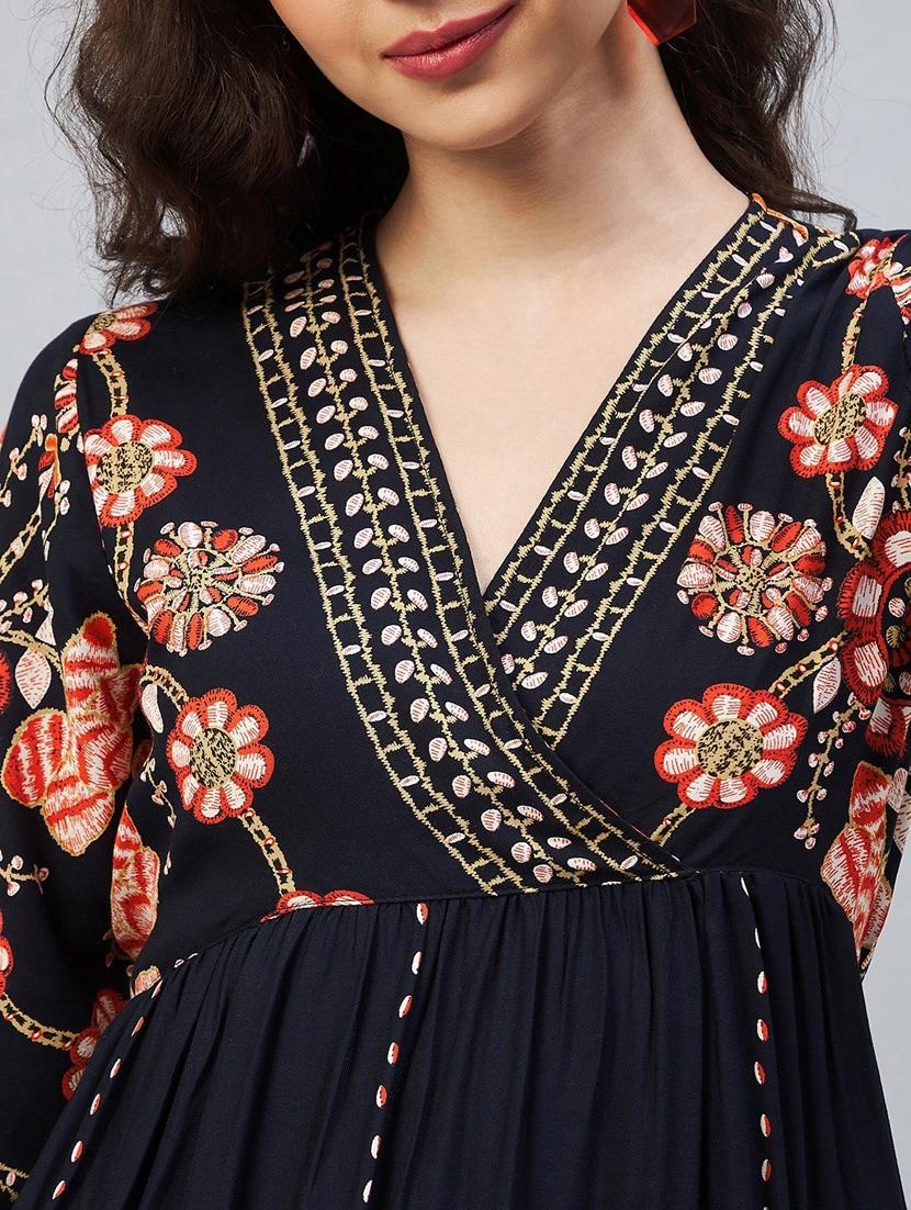 women's wrap floral dress - 19371152 - Standard Image - 5