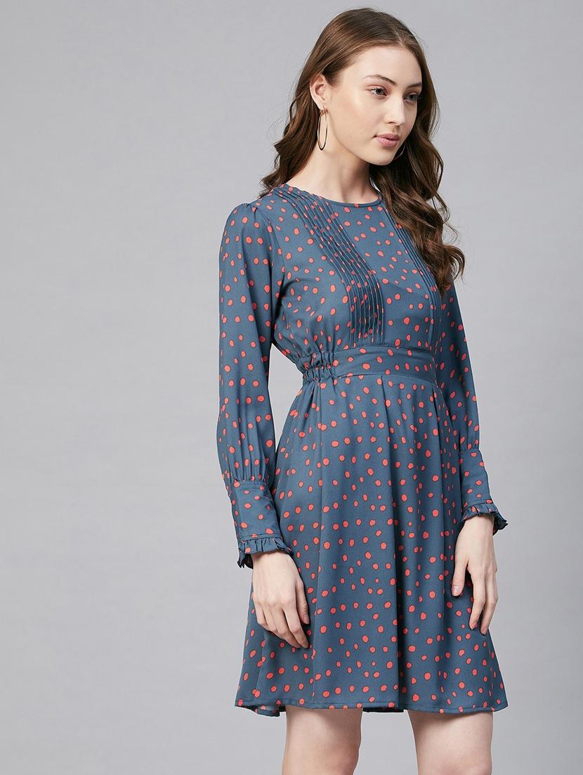 women's fit & flare printed dress - 19371238 -  Standard Image - 1