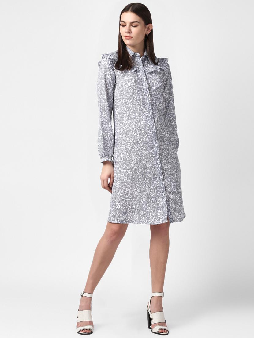 women's micro print dress - 19371333 - Standard Image - 3