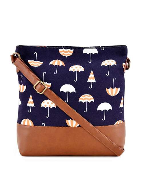 blue canvas sling bag - 19404300 - Very Small Image - 1