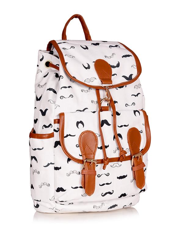 white canvas regular backpack - 19406493 - Standard Image - 3