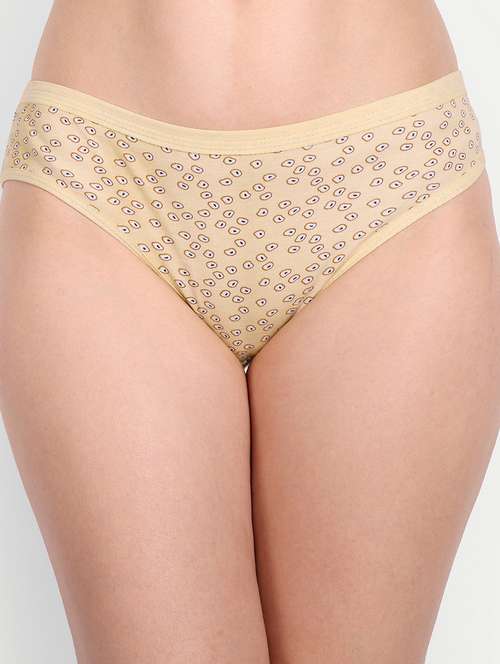 beige printed hipster panty - 19408844 - Very Small Image - 1