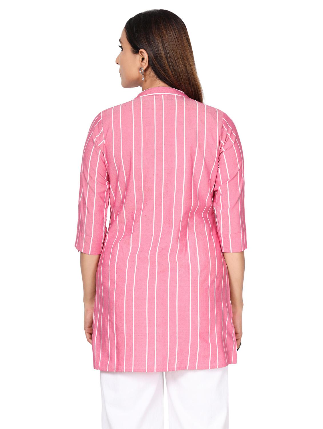 mandarin collar a-line tunic - 19475192 - Zoom Image - 3