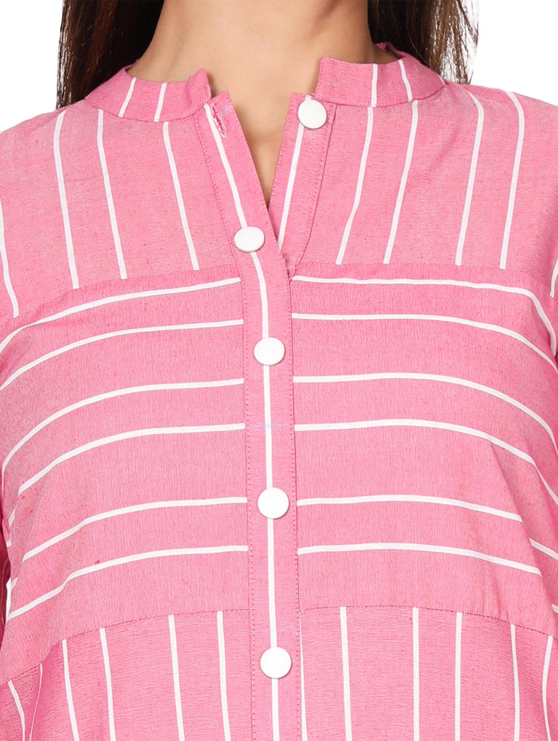 mandarin collar a-line tunic - 19475192 - Standard Image - 5