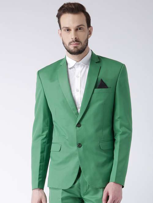 green solid formal blazer - 19488727 - Very Small Image - 1