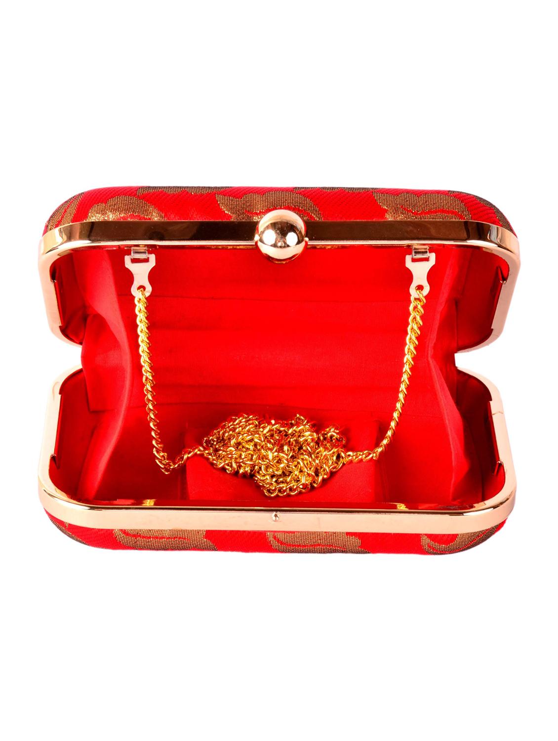 self design box clutch with detachable strap - 19489841 - Standard Image - 2