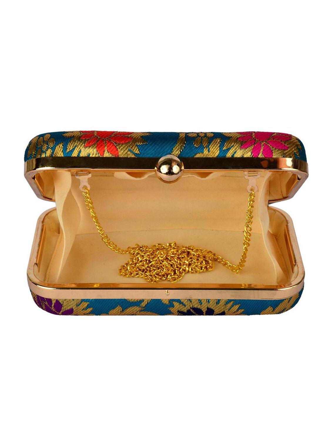 self design box clutch with detachable strap - 19489950 - Standard Image - 2