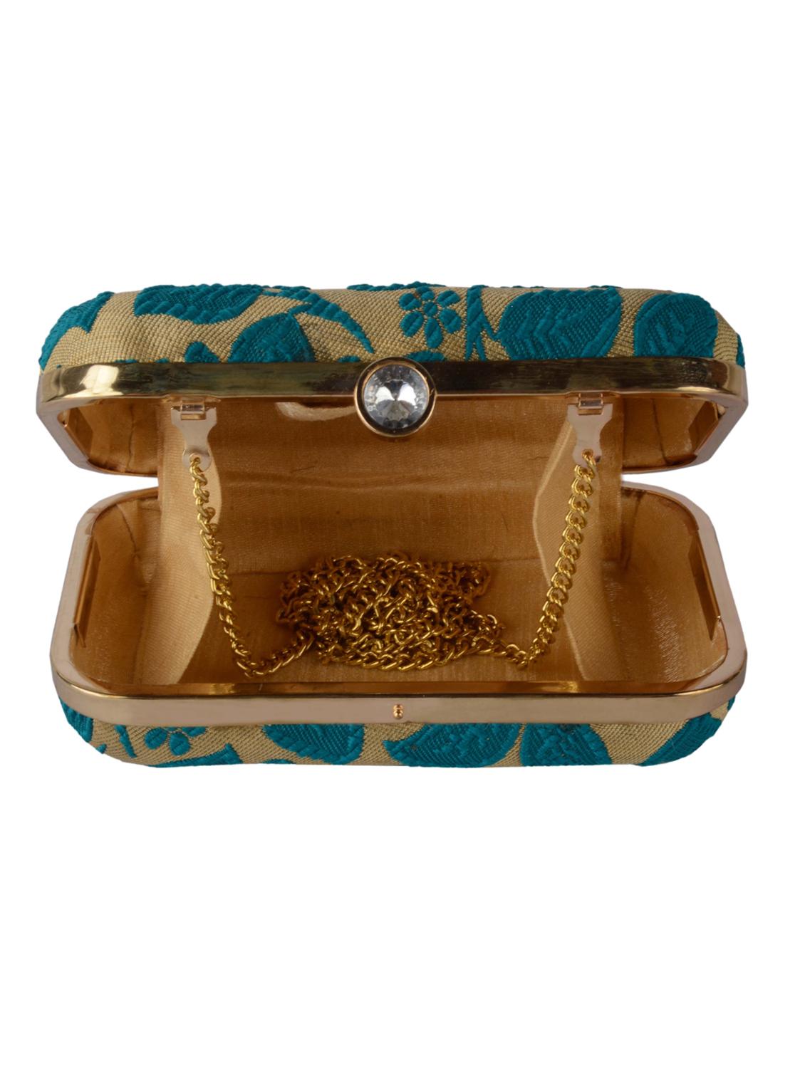 self design box clutch with detachable strap - 19489964 - Zoom Image - 2
