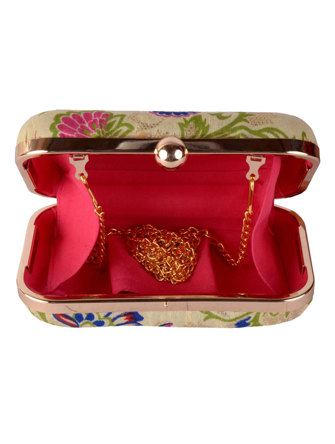 self design box clutch with detachable strap - 19490014 - Standard Image - 2