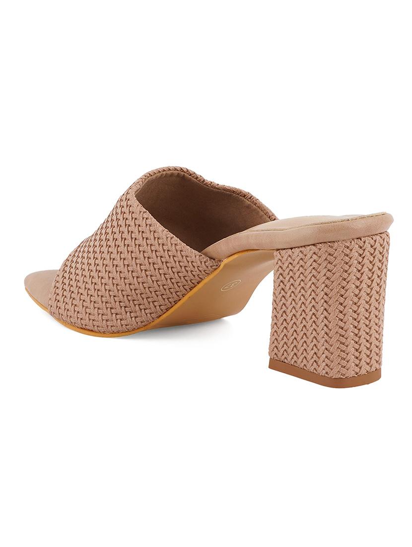 tan synthetic slip on sandals - 19495680 - Standard Image - 3
