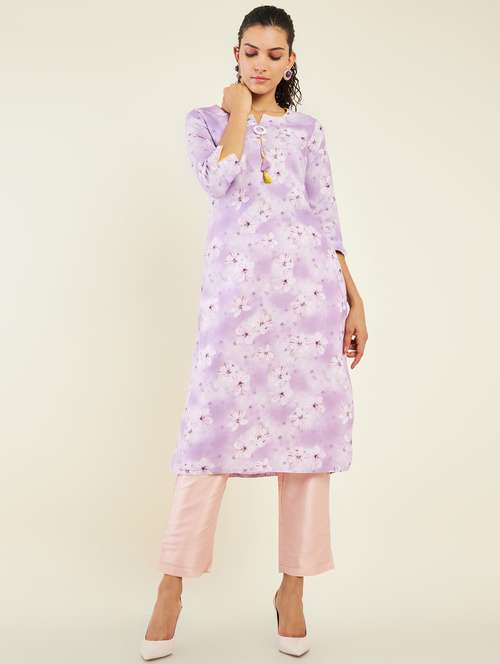 women's straight kurta - 19496394 - Very Small Image - 1