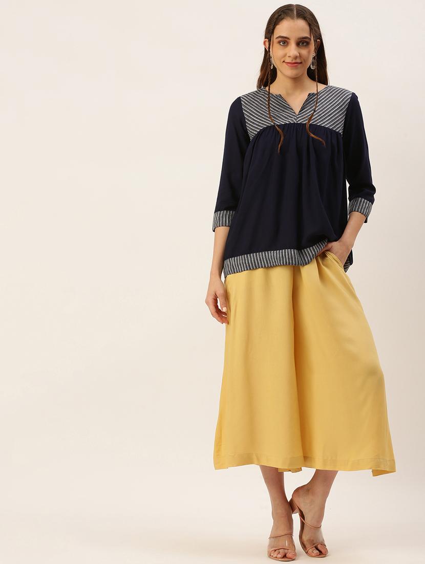 rayon wide leg culottes - 19511687 - Zoom Image - 3
